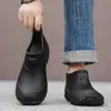 Zapatos de Lluvia de Moda Transfronterizos para Hombre, Estilo Japonés y Coreano, Caña Baja, Versátiles, Impermeables, Suela Blanda, Cómodos, Antideslizantes, Zapatos de Goma para Cocina