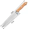 Conjunto de Churrasco de Aço Inoxidável Amazon Ferramentas Combinadas para Churrasco Conjunto de Churrasqueira ao Ar Livre Conjunto de Churrasqueira com Cabo de Madeira