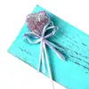 Tarjeta de decoración para pastel de fiesta inserción de tarjeta decoración de pastel Bola de cinta creativa DIY tarjeta de inserción de decoración de pastel de bola de perlas
