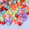 A-Z Cubos Transparentes 6*6 Letras Individuales Cuentas DIY Accesorios para Joyería Cuentas Inglesas de Colores Educativas para Niños Sueltas
