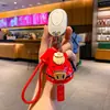 Año del Caballo Llavero de Cuero de Buena Suerte Colgante de Muñeca Femenina Lingote Bolsa de la Suerte Caballo del Zodiaco Regalo Pequeño Creativo