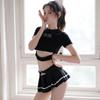 Sexy lingerie uniforme sedutor sedutor policial cosplay sexy preto estudante terno futebol bebê bola uniforme 1276