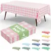 Mantel cuadrado desechable de PEVA, superventas transfronterizo, impermeable, a prueba de aceite, fácil de limpiar, mantel de alta calidad para bodas, fiestas y días festivos