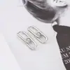 Brincos de Diamante de Alto Padrão com Temperamento Transfronteiriço, Presilhas de Papel Redondas da Moda, Brincos Versáteis de Nicho, Conjunto de Quatro Peças de Brincos