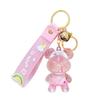 Óleo acrílico dos desenhos animados Cherry Bear chaveiro requintado saco escolar pingente carro chaveiro Presentes Criativos Atacado