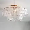 Lámpara colgante de cristal de lujo ligero estilo francés para dormitorio, lámpara de noche vintage, diseñador Murano para entrada, pasillo, balcón
