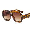 Gafas de sol de moda M337 con montura grande de seis lados, PC, UV400, para cara fina, gafas de pasarela, gafas de sol para hombre y mujer transfronterizas de Instagram