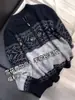 Cardigan de Tricô Jacquard Fair Isle com Zíper Estilo Coreano Novo Outono/Inverno 2026 para Mulheres, Gola Redonda, Suéter Quente e Versátil
