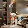 Oso violento estilo crema, gran adorno de piso para sala de estar y recibidor, arte de moda con una estética de alta gama, decoración del hogar, regalo de inauguración