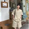 Trajes Casuales de Verano para Hombres y Mujeres, Conjunto de Dos Piezas de Camisas de Manga Corta Sueltas y Shorts, Conjunto de Dos Piezas Deportivo de Marca de Moda para Parejas, Conjunto de Dos Piezas Fresco y Elegante
