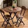 Mesa redonda plegable para uso doméstico, mesa de comedor sencilla, portátil para montar puestos, mesa redonda plegable para cenas de ocio en el balcón, disponible para venta al por mayor