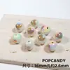 Cuentas Redondas Bicolores de Corazón de Puntos Versátil Joyería DIY Accesorios de Cuentas Sueltas Cadena para Teléfono Móvil Hecha a Mano Cadena de Cuentas Pulsera Cuentas