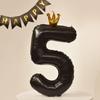 Balão Preto de Número Coroa Adereços de Foto de Aniversário Estilo ins 40 polegadas Decoração de Festa Celebridade da Internet Layout de Cena