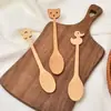 Cucharas de Bambú de Dibujos Animados Transfronterizas, Cucharitas, Agitadores de Café, Cucharas para Helado, Cucharas para Postre, Hechas a Medida