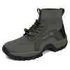 Zapatos de Senderismo Transpirables Antideslizantes para Exteriores para Hombre, Zapatos de Senderismo Fly-Knit, Zapatos Deportivos Todoterreno Resistentes al Desgaste, Zapatos de Caña Media de Secado Rápido para Adultos