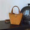 Bolso Texturizado para Mujer 2025 Otoño Nuevo Estilo de Alta Apariencia Moda Bolso Cubo Estilo Extranjero Bolso de Hombro Cruzado