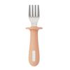 Conjunto de Garfo e Colher de Silicone Ppsu Colorível Garfo e Colher de Aço Inoxidável para Crianças Talheres para Suplemento Alimentar de Treino para Bebês Garfo e Colher