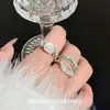Anillo Nuevo de Estilo Chino Nacional con Diamante Brillante y Diseño de Huevo de Paloma, Elegante y Sofisticado, Lujo de Gama Alta de Nicho, Anillo Exquisito y Desmontable