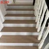 Nuevos peldaños de escalera retro estilo chino, engrosados de 20 mm con veta de madera, baldosas para escalones de apartamento, antideslizantes, piso para escaleras con acabado mate