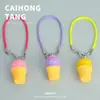 Acessórios de Resina de Comida Simulada, Cordões, Cones em Formato de Coração, Acessórios para Bonecas DIY, Mini Brinquedos de Comida para Brincadeiras de Faz de Conta
