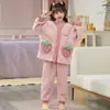 Pijama para Niños 2026 Nuevo Estilo Otoño e Invierno Coral Fleece para Niñas Forro Polar para Niñas Ropa de Dormir de Franela de Invierno para Niños Grandes