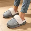 Pantuflas de algodón para mujer, nuevo estilo invierno 2026, de suela gruesa, afelpadas, para uso en interiores, antideslizantes, cálidas, adecuadas para parejas, y también disponibles para hombre