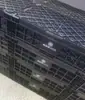 Cesta plegable dorada cesta de frutas estante de exhibición de frutería de supermercado estante apilador uva cesta de plástico marco de cesta plegable