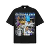Camiseta Pura de Algodón Nueva para Hombre 2026 Transfronteriza Cristiano Ronaldo, Estilo Retro Americano, Cuello Redondo, Hombro Caído, Peso Pesado, Corte Holgado, Versátil Camiseta de Manga Corta para Hombre