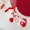 Calcetines rojos de año de nacimiento para mujer, calcetines de otoño e invierno para Año Nuevo, año del conejo, lindos, de terciopelo de visón, engrosados, cálidos, para dormir, calcetines de felpa