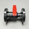 Válvula de Esfera com Flange de PVC-U de 1 polegada Cinza Escuro Válvula de Esfera com Flange de Plástico UPVC DN25 Válvula de Esfera com Flange UPVC 32