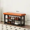 Nuevo modelo de zapatero para entrada de casa con banco para zapatos integrado, zapatero interior de lujo ligero de alta gama, banco pequeño para zapatos