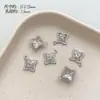 Fuerte Retención de Color Chapado en Oro de 14K Circonita Alas de Ángel Trébol de Cuatro Hojas Lazo Colgante Joyería Hecha a Mano DIY Colgante