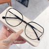 Gafas de miopía M2230 de celebridades de Internet, redondas, de metal, estilo coreano, para hombres y mujeres, con espejo plano, montura lisa antiluz azul.
