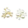 Versión coreana de flor de perla de diamantes de imitación corazón Margarita Niños DIY accesorios para el cabello hechos a mano disco de aleación hebilla de diamante accesorios de joyería venta al por mayor