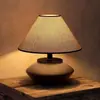 Lámpara de Mesa Cerámica Estilo Medieval Nuevo Estilo Chino Estilo Song Estética Dormitorio Mesita de Noche Estilo Japonés Estilo Wabi-Sabi Lámpara de Diseñador