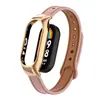 Adecuado para Xiaomi Mi Band 10 Versión Cerámica Estuche Protector de Metal con Correa de Microfibra de Doble Hebilla