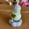 Enfeites Rotativos para Pequenos Animais de Cerâmica Coelho de Cerâmica Gato da Sorte Mahjong Brinquedos Giratórios Presentes Artesanato Enfeites