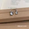 Anel de ferradura de aço inoxidável 316 com zircônia cintilante, anel aberto, joia de mão de luxo leve, nicho, doce e cool, atacado