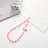 Nueva Cadena para Teléfono Móvil de Caramelo de Dibujos Animados con Lazo, Cuentas, Cordón para Teléfono Móvil, Colgante para Funda de Teléfono Móvil, Correa de Muñeca Anticaída para Mujer