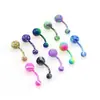 Plataforma de comercio electrónico para Europa y Estados Unidos nuevo color copo de nieve piercing ombligo Europa y Estados Unidos moda pintura Joker anillo para ombligo joyería