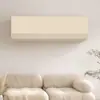 Funda Elástica de Cobertura Total para Aire Acondicionado, Color Sólido, Universal para Todas las Marcas, Adecuada para Unidades de Pared Gree, Haier, Midea, Dormitorio, Sala de Estar, Estilo Crema