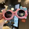 Óculos de viagem fofos óculos de sol polarizados infantis desenhos animados silicone óculos de sol para bebê gato da sorte gato côncavo foto estilo