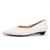 Zapatos de Piel Genuina de Oveja de Primera Capa de Gama Alta con Puntera Francesa para Mujer, Sencillos, de Gama Alta, Cómodos, de Tacón Bajo, Boca Baja, Color Negro