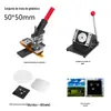 Máquina de prensagem de cartão quadrado para adesivos de geladeira 50 * 50MM Máquina de prensagem de cartão quadrado para adesivos de geladeira Material de prensa de adesivos de geladeira retangular