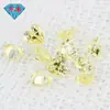 Huagang Gems Zirconia Amarillo Ganso en Forma de Corazón Piedra Suelta 9A, Aretes y Collar de Zirconia Amarillo Limón en Forma de Corazón
