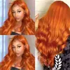 Peluca de cabello largo y rizado con ondas grandes de color naranja para chicas europeas y americanas transfronterizas, peluca de estilo de encaje caliente de comercio exterior