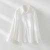 25 años primavera y verano nueva camisa de mujer fibra de bambú antiarrugas transpirable hombro manga larga camisa al por mayor una generación de cabello