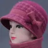 Chapéu de Inverno para Mulheres, Idosas, Chapéu de Lã Tricotado Quente com Forro de Fleece, Chapéu para Mãe de Meia-Idade e Idosa, Chapéu com Aba Larga e Proteção para Orelhas com Forro de Fleece