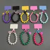 Pulsera Clip Corazón de Caramelo Universal con Cuentas Lanyard para Teléfono Cadena para la Muñeca Separador Colgante DIY Nuevo de Moda
