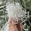 Red de escalada blanca de poliéster transfronteriza, 15 cm, para uso en jardín y horticultura, red de soporte para plantas, malla de espaldera